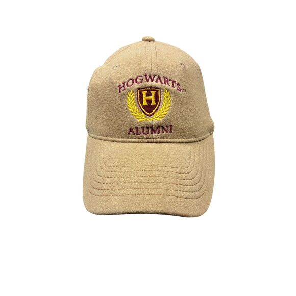 Hogwarts Alumni Hat Baseball Cap Tan Embroidered Crest Logo Wizarding World - Picture 3 of 3